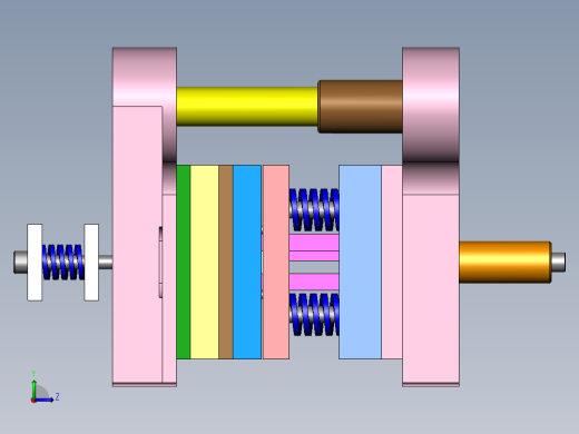 Q262-支撑架冲压（冲裁）复合模具设计【三维SolidWorks】左视缩略图