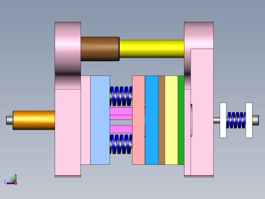 Q262-支撑架冲压（冲裁）复合模具设计【三维SolidWorks】右视缩略图