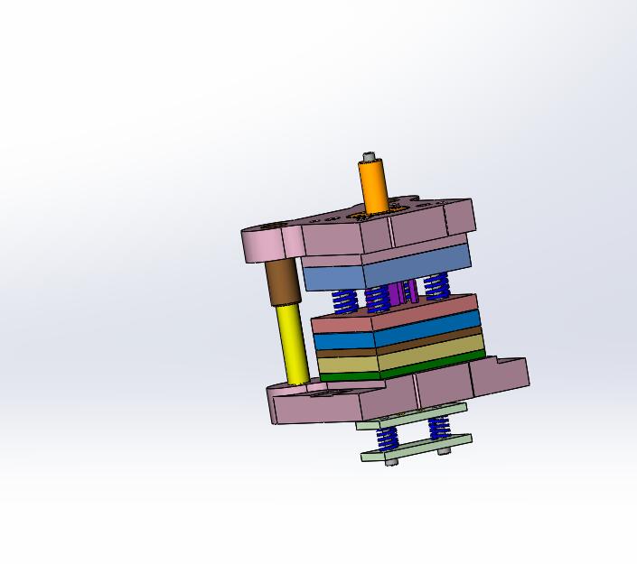 Q262-支撑架冲压（冲裁）复合模具设计【三维SolidWorks】