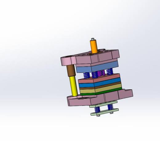 Q262-支撑架冲压（冲裁）复合模具设计【三维SolidWorks】缩略图
