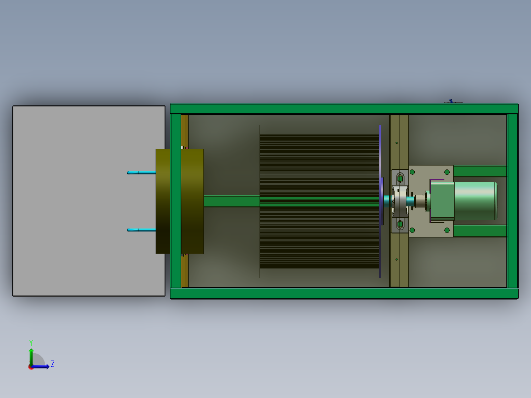 Q316-果蔬切割机的设计【三维SolidWorks】左视图