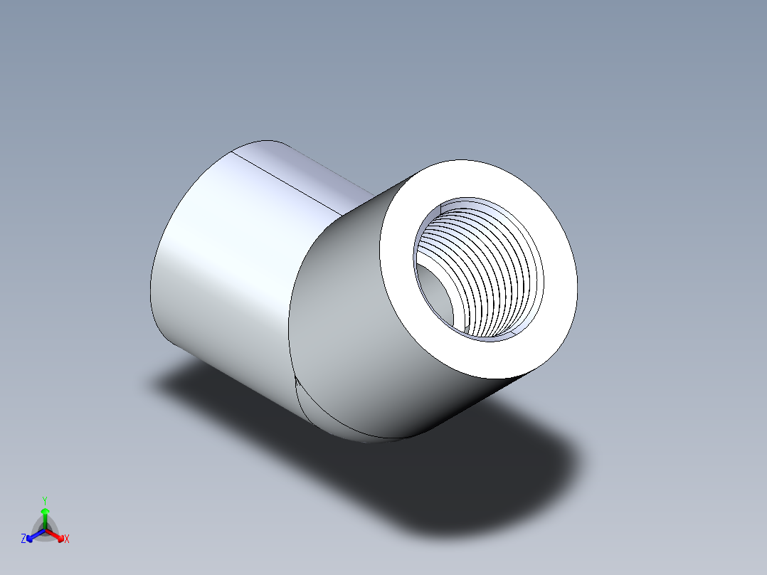 聚氯乙烯配件09-Sch80_45Elbow_FPTxFPT_819-003 _0.375in主视图