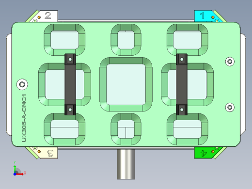 UX305-A-笔记本CNC工装夹具三维模型CNC1-1020前视缩略图