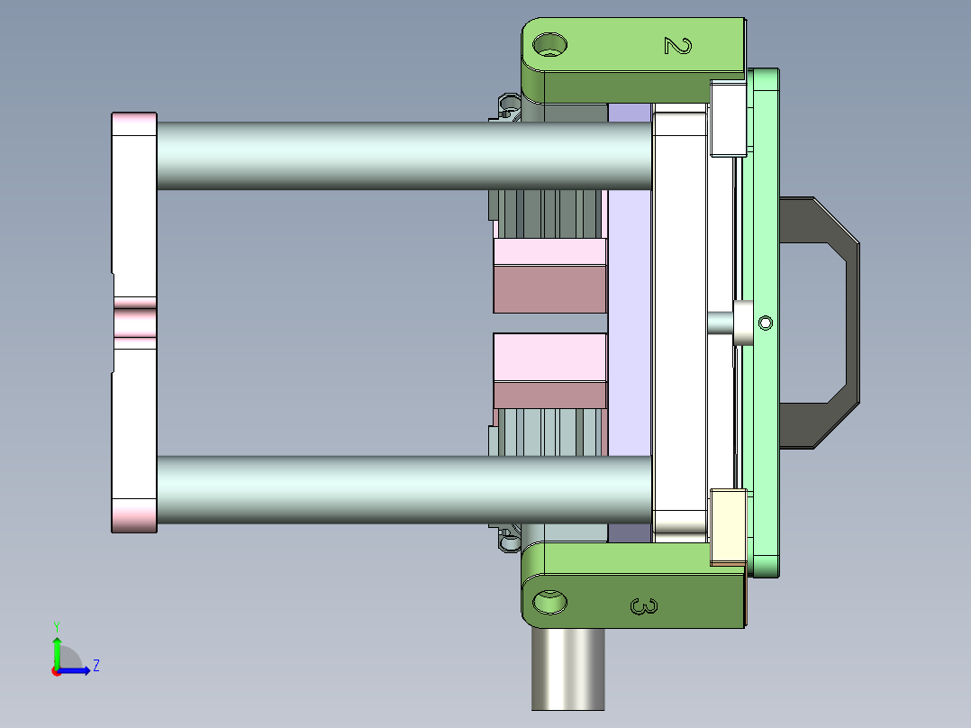 UX305-A-笔记本CNC工装夹具三维模型CNC1-1020左视图