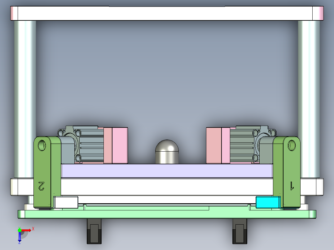 UX305-A-笔记本CNC工装夹具三维模型CNC1-1020俯视图