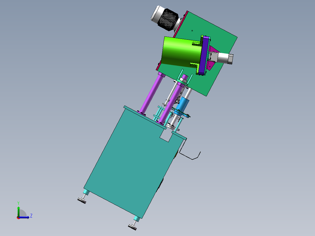 盖子压紧工装设备sw18可编辑左视图