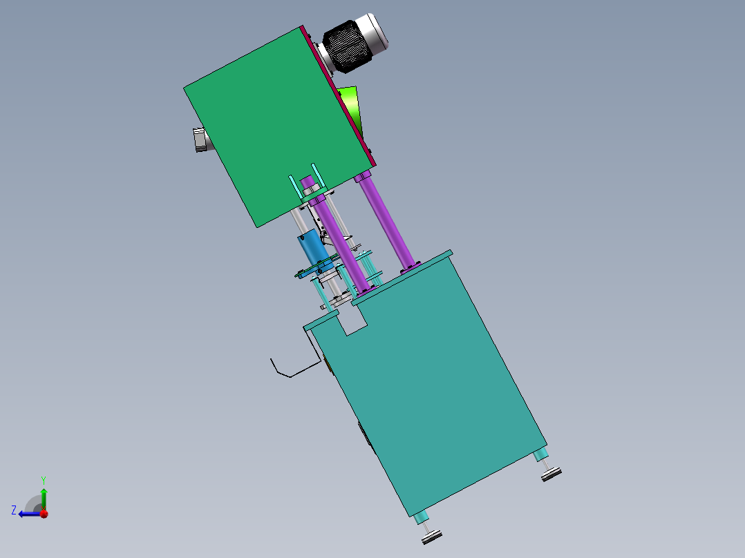 盖子压紧工装设备sw18可编辑右视图