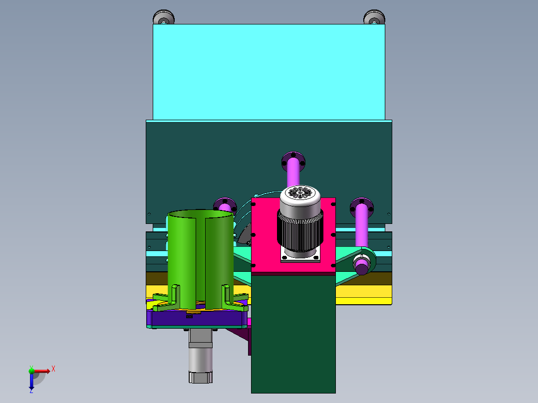 盖子压紧工装设备sw18可编辑俯视图