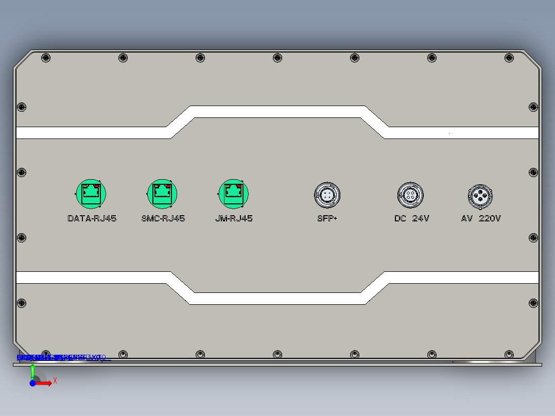 LRM加固计算机前视图
