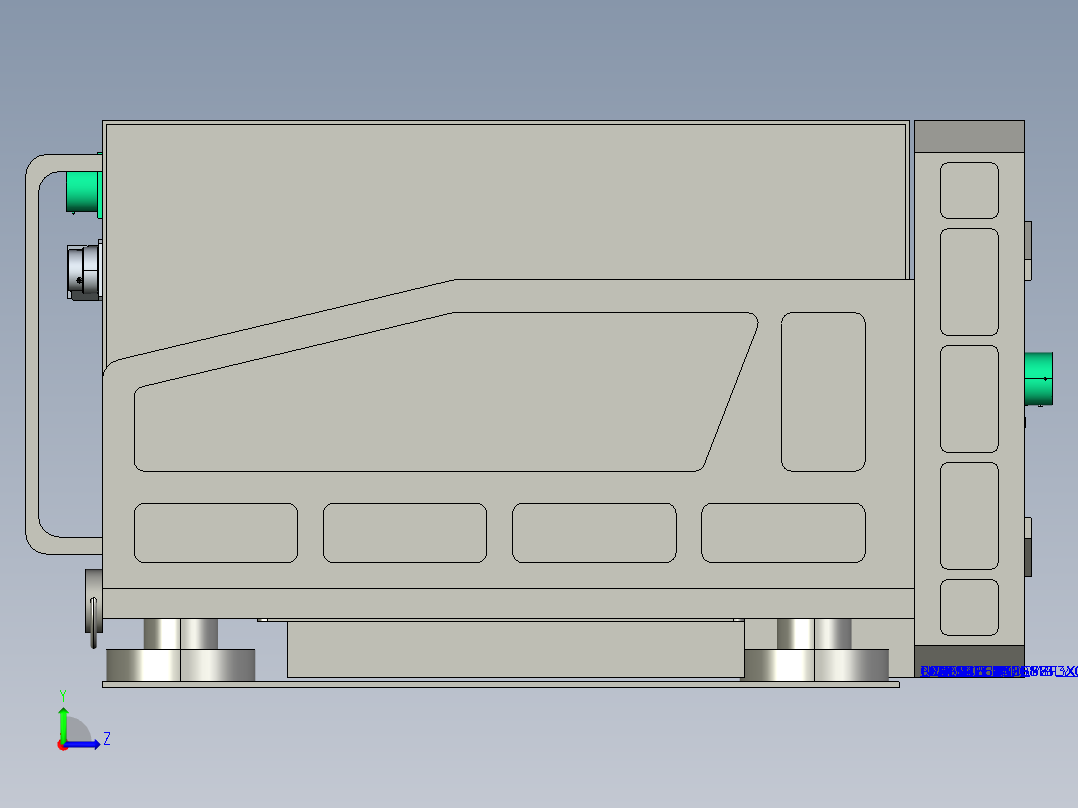 LRM加固计算机左视图