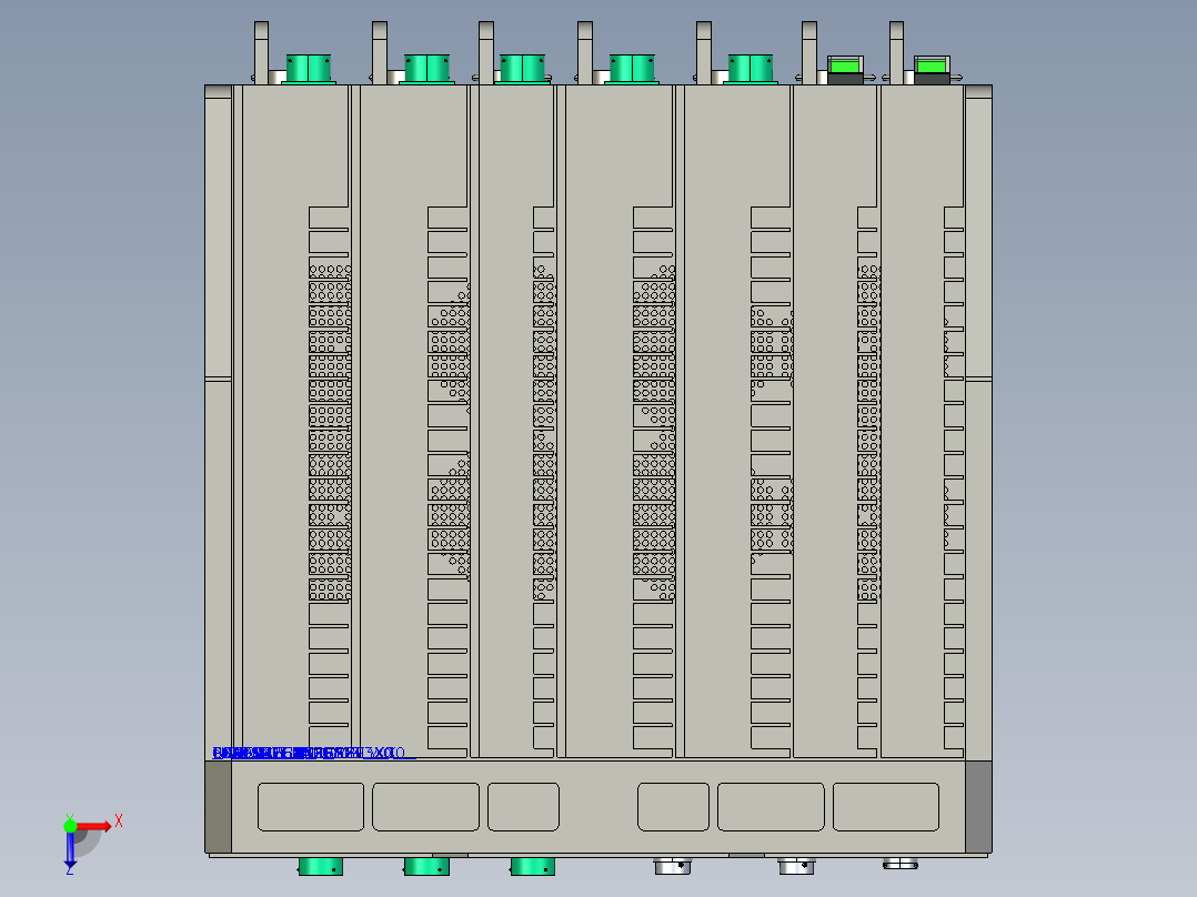 LRM加固计算机俯视图