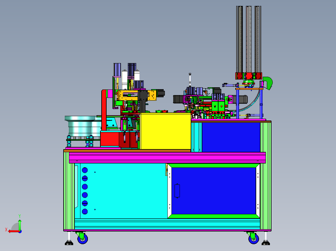 半导体晶体管锁散热片设备（散热片自动锁螺丝机）后视图