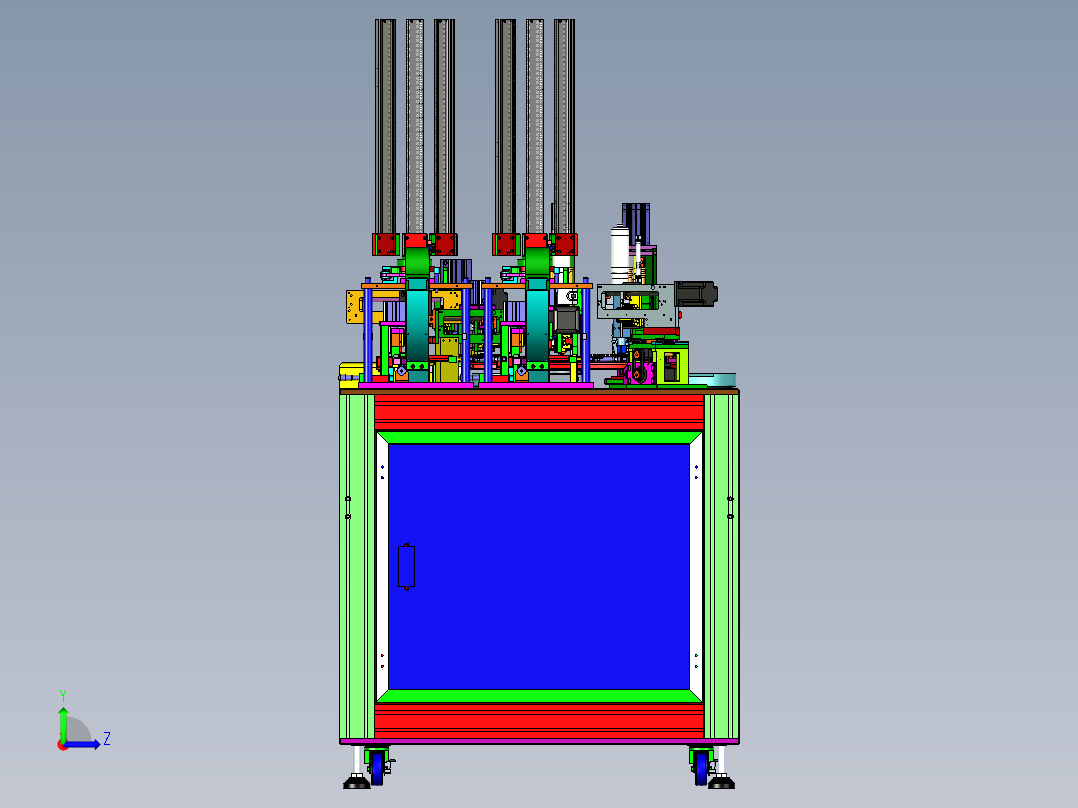半导体晶体管锁散热片设备（散热片自动锁螺丝机）左视图