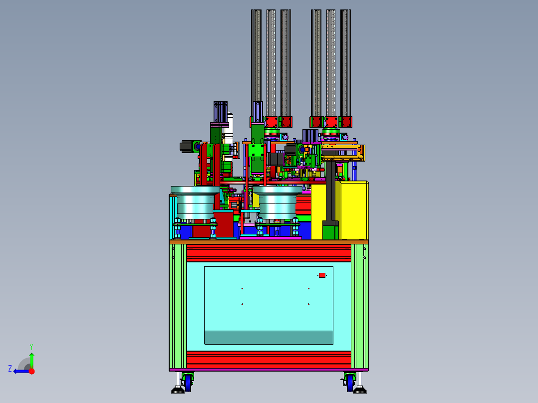 半导体晶体管锁散热片设备（散热片自动锁螺丝机）右视图