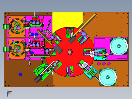 半导体晶体管锁散热片设备（散热片自动锁螺丝机）俯视缩略图