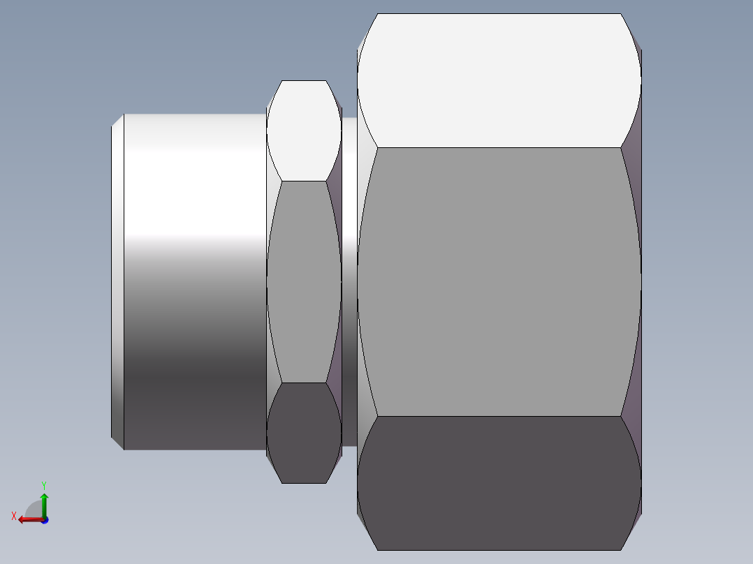直通变径接头、2C-26-30后视图