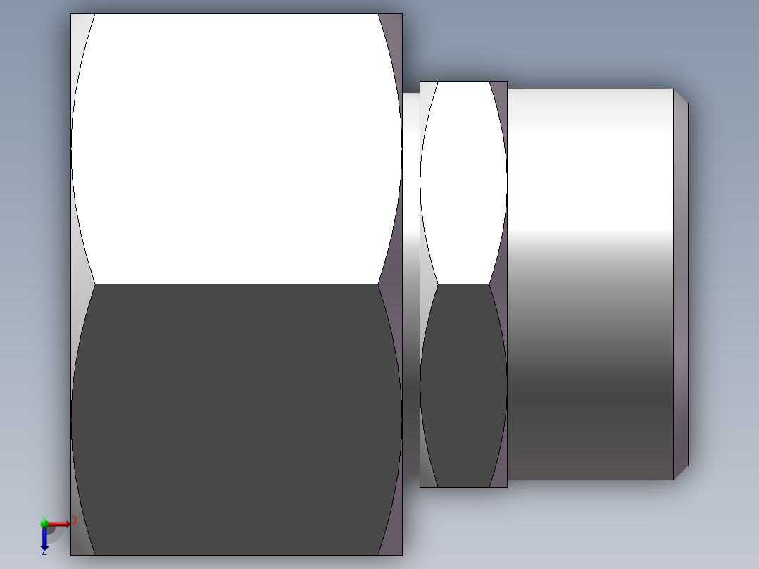 直通变径接头、2C-26-30俯视图