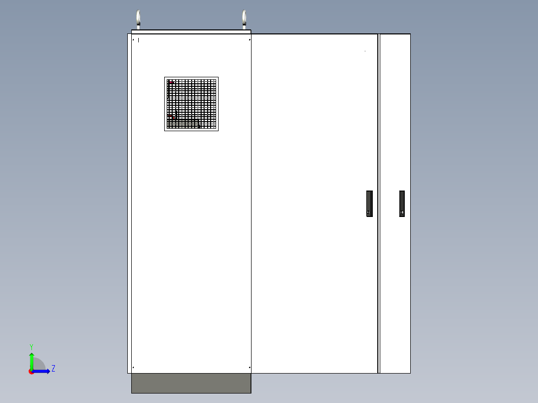 三柜组装变频器软启动630A控制柜左视图