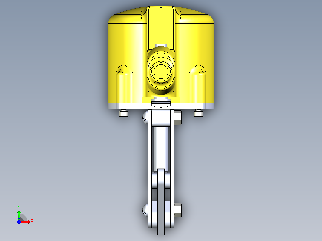 气动钢带锁紧器前视图