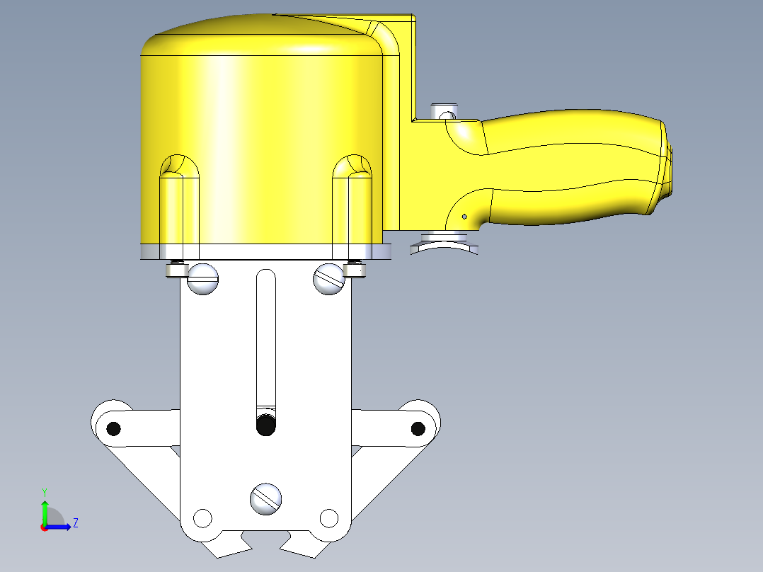 气动钢带锁紧器左视图