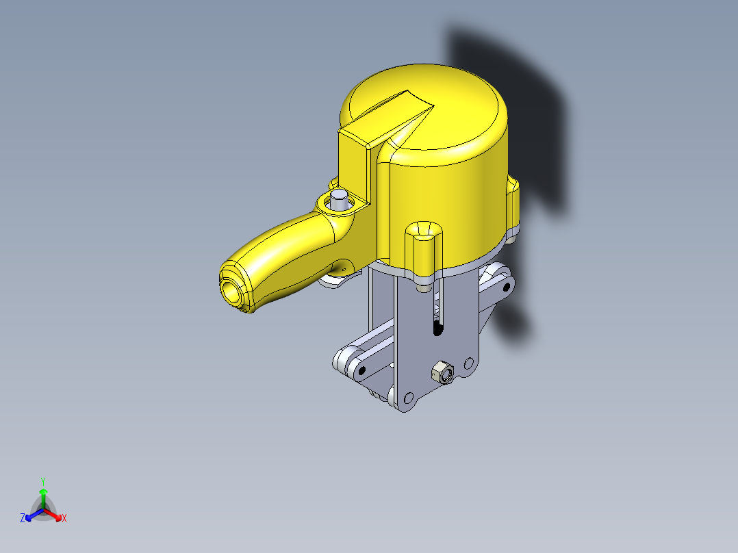 气动钢带锁紧器正等轴测图