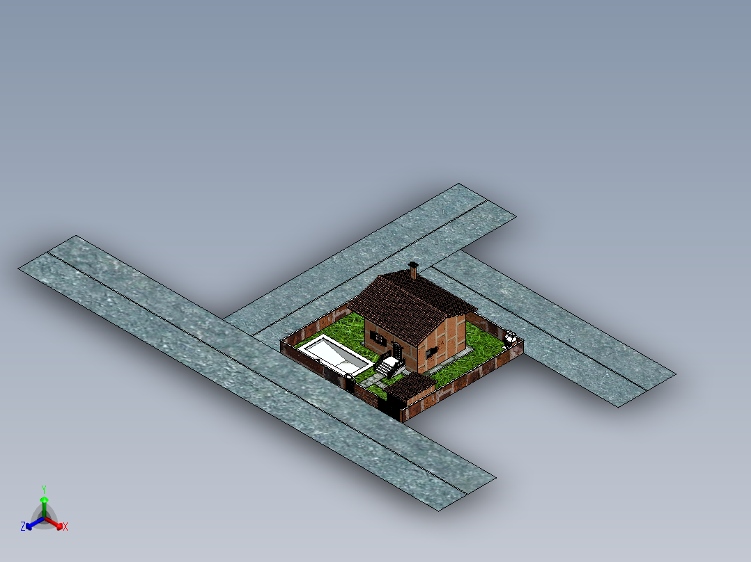 房子、建筑(139)正等轴测图