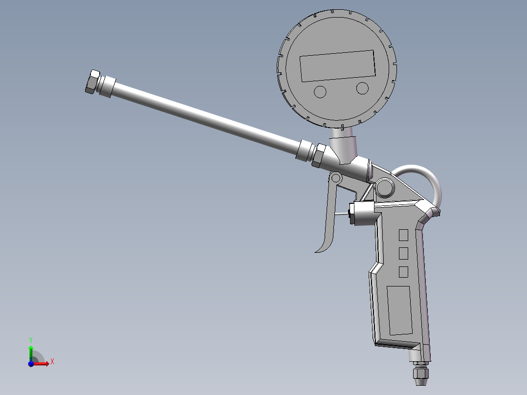 充气气枪前视图