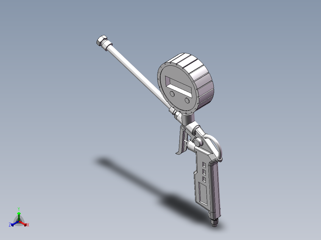 充气气枪正等轴测图