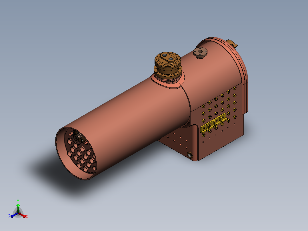火车机车列车stroudly-terrier-steam-l-模型格式为 x_t正等轴测图