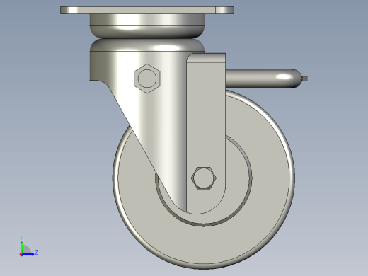 脚轮CLC02-D100-RB左视缩略图