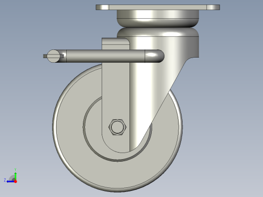脚轮CLC02-D100-RB右视缩略图