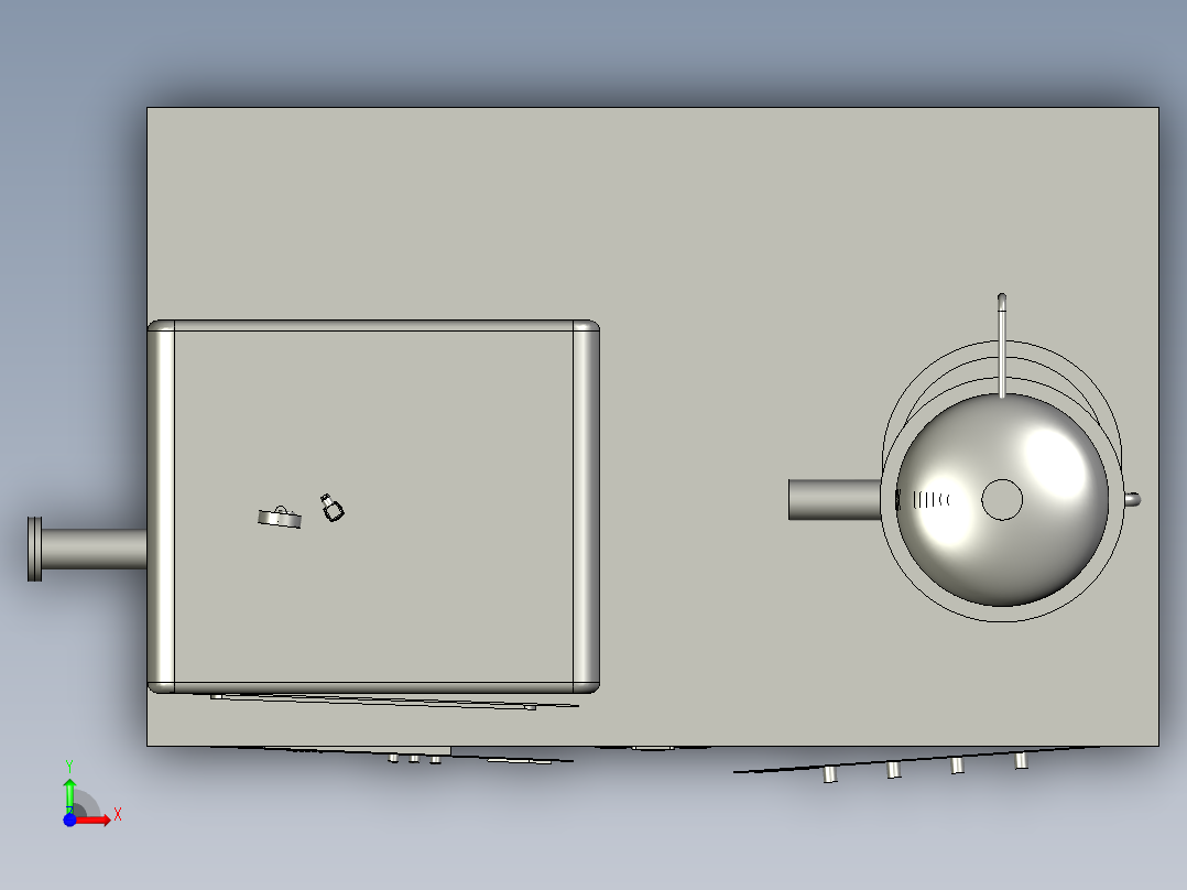 生物制品实验室冻干机前视图