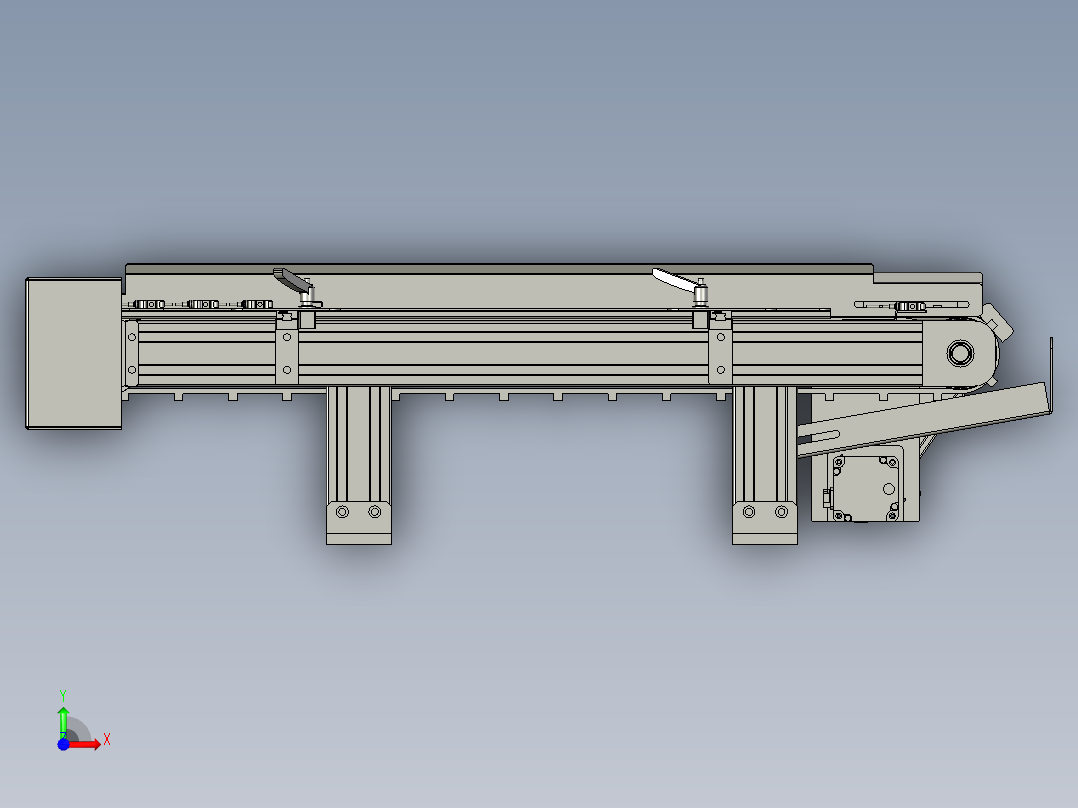 结构高速皮带输送线前视图