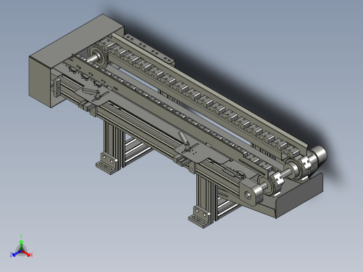 结构高速皮带输送线正等轴测缩略图
