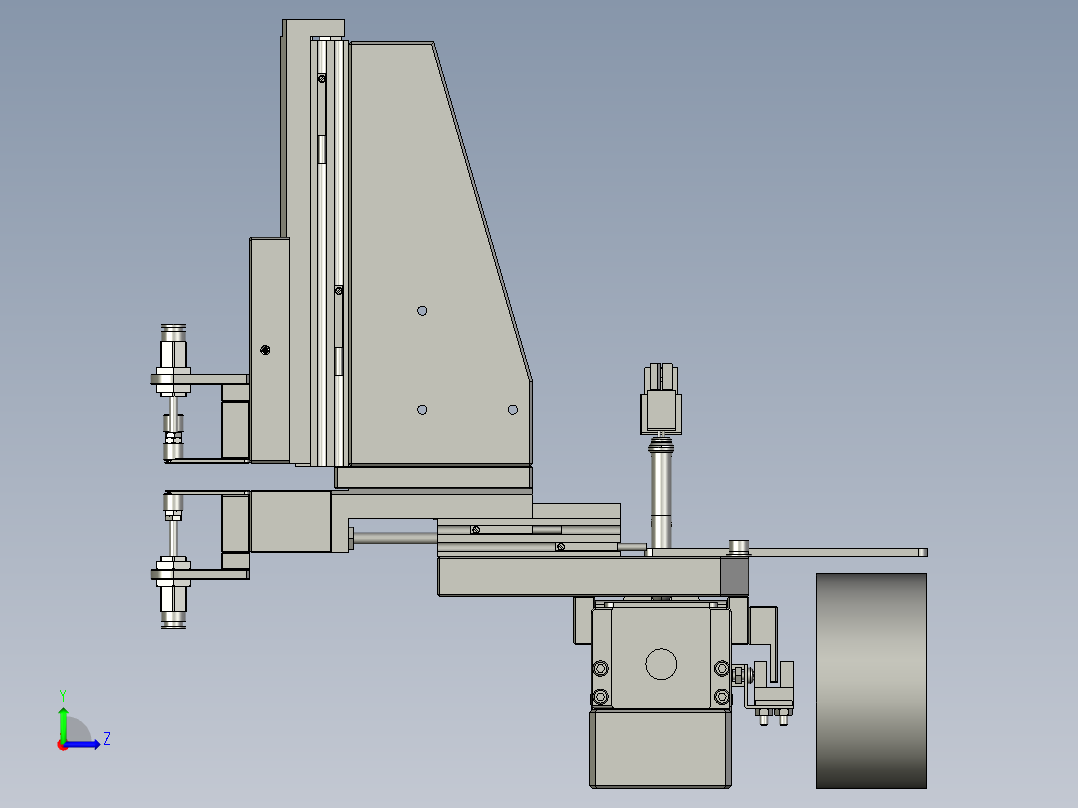 撑口模组左视图