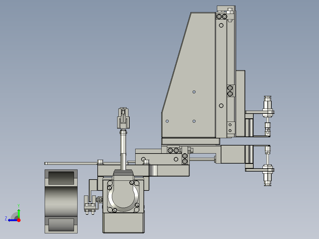 撑口模组右视图