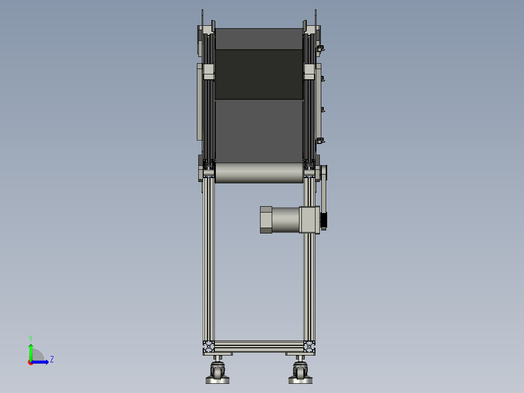 分拣输送组件A左视图
