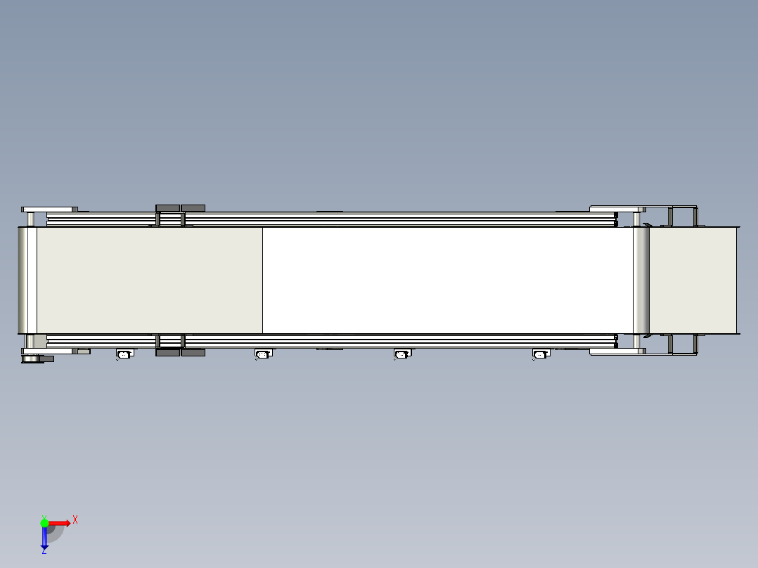 分拣输送组件A俯视图