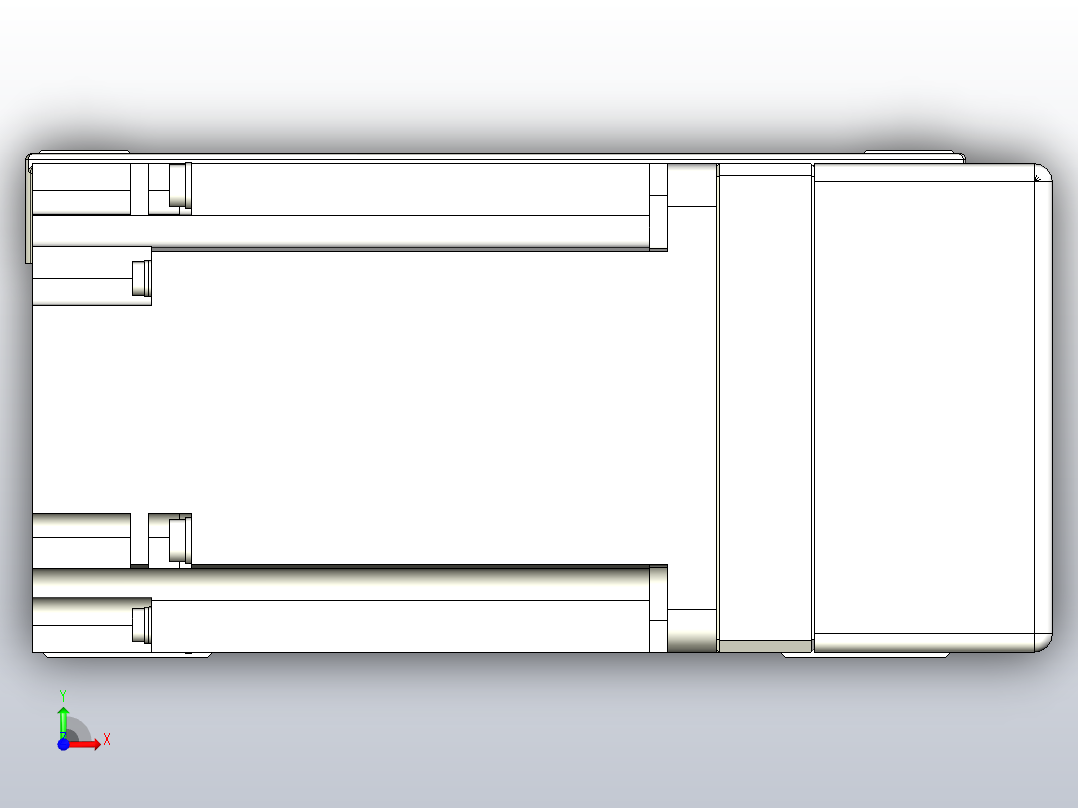 皮带直线轴双滑块型TPA-GCBS-150-P80-L250-QR-M75-N3前视图