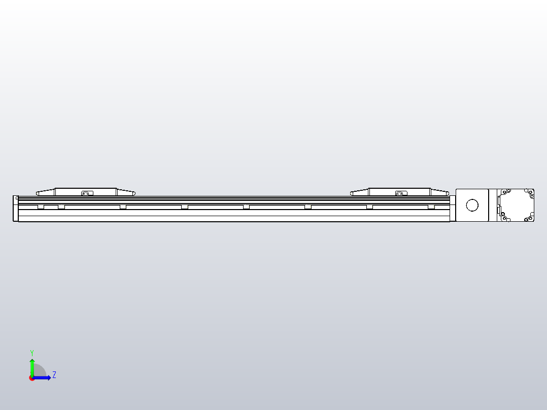 皮带直线轴双滑块型TPA-GCBS-150-P80-L250-QR-M75-N3左视图