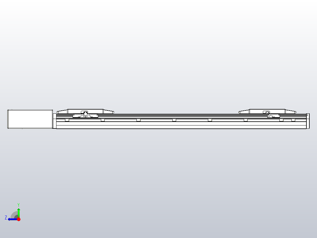 皮带直线轴双滑块型TPA-GCBS-150-P80-L250-QR-M75-N3右视图