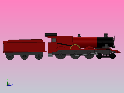 霍格沃茨特快机车左视缩略图