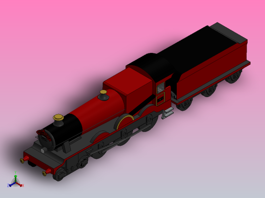 霍格沃茨特快机车正等轴测缩略图