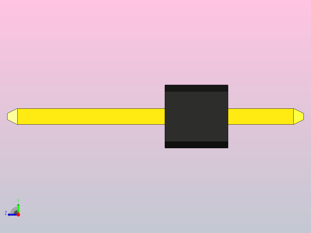 7针接口 - 公头 - 2.54mm右视图