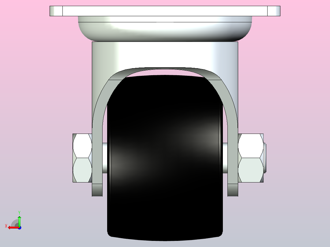 脚轮CFQ01-D65-NM后视图