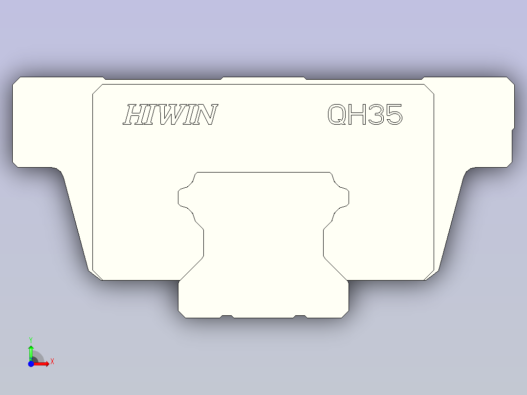 上银导轨 QHW35HC前视图