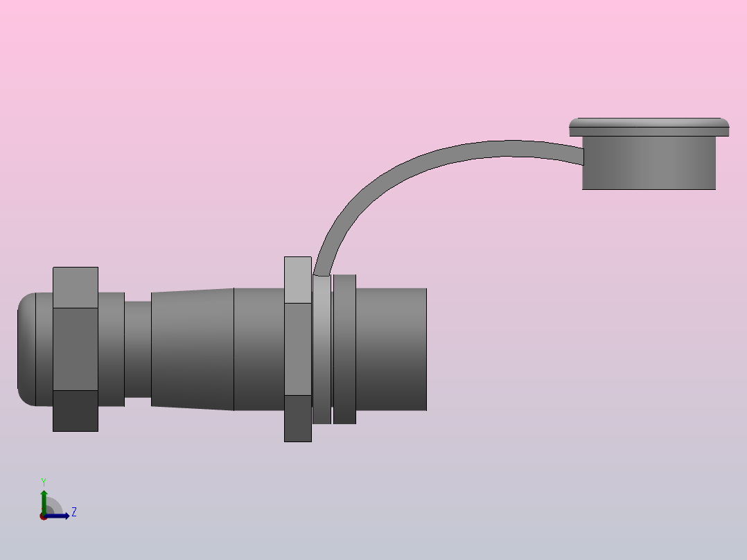 SF1211S[SF1211S-2]航空插头，多芯接头，连接器左视图