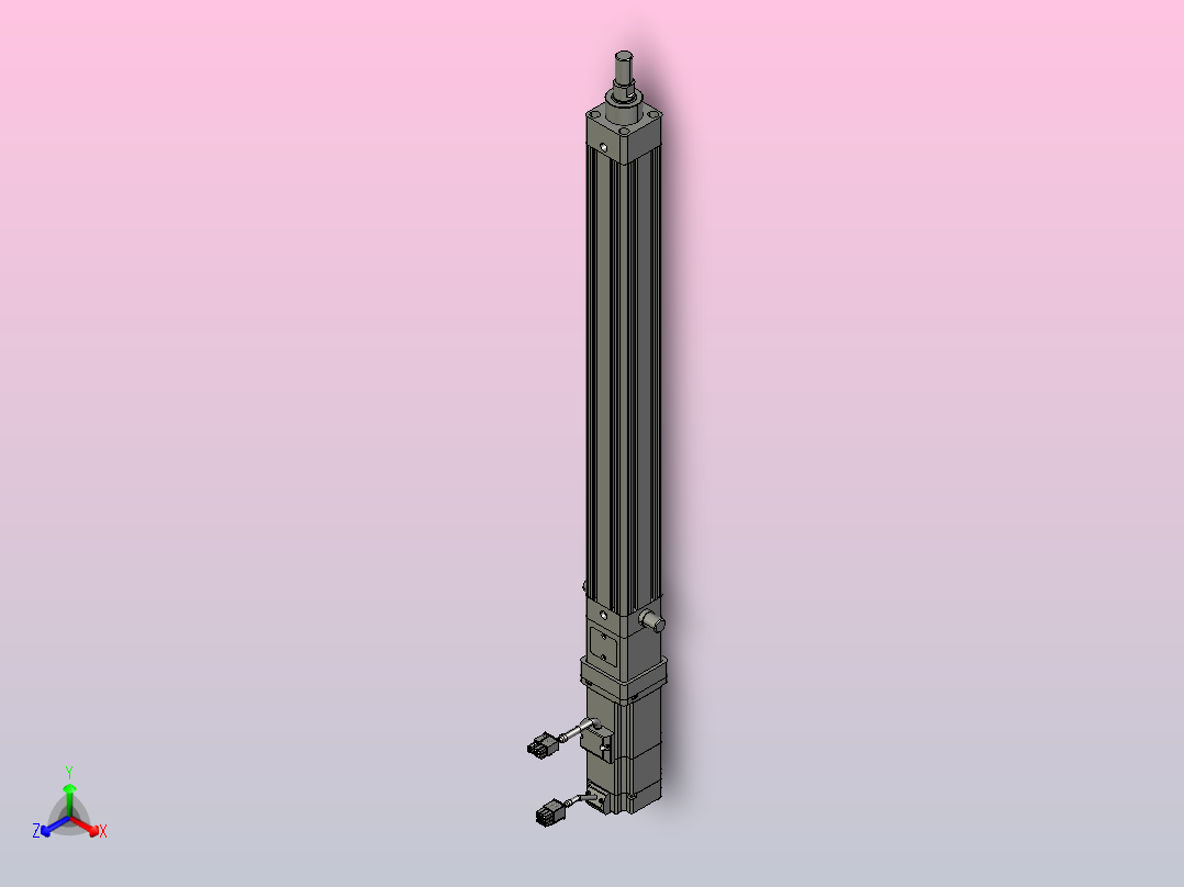 轻载电动缸TPA-ESR40-1210C-L400-M-TC-W-P40-C3主视图