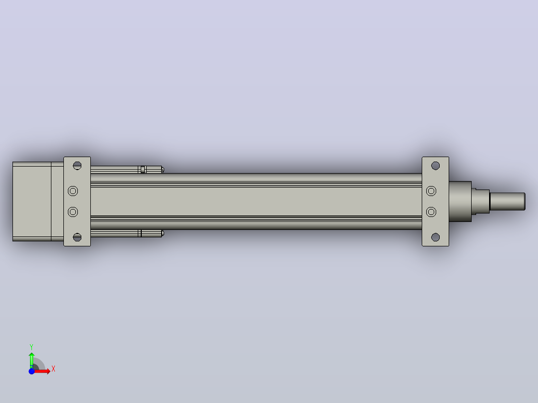 RKD50-250-P-LB-75-B3折返电动缸前视图