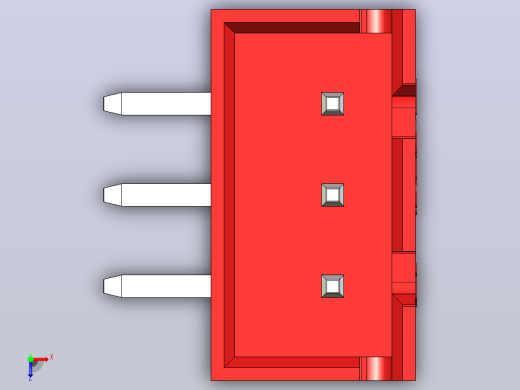 红色JST XH 3针连接器P 2 54mm成角度俯视缩略图